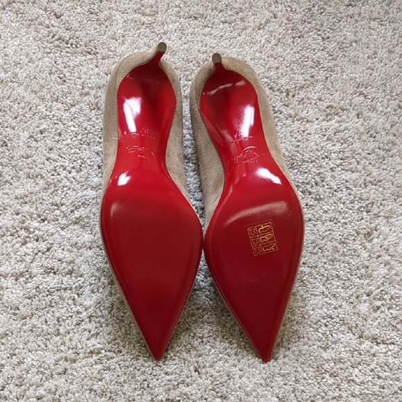 Christian Louboutin Tan Suede Pumps - NWOT Size 36.5 - Picture 4 of 8